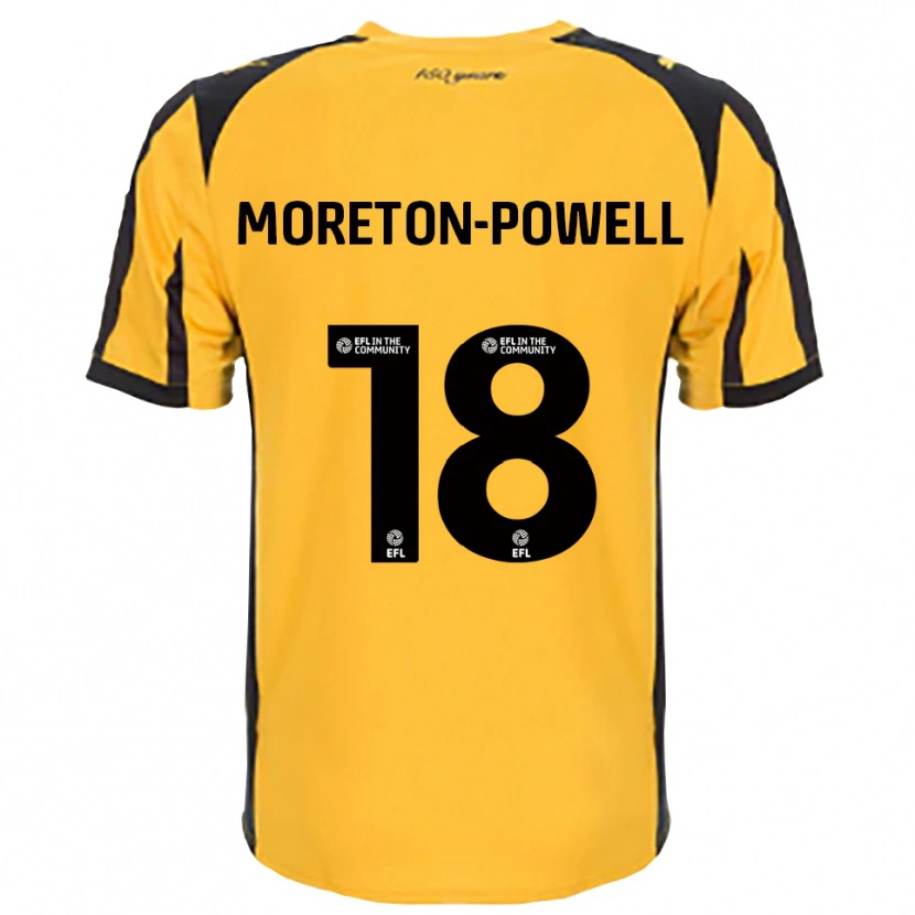 Danxen Hombre Camiseta Erin Moreton-Powell #18 Naranja Negro 2ª Equipación 2025/26 La Camisa México