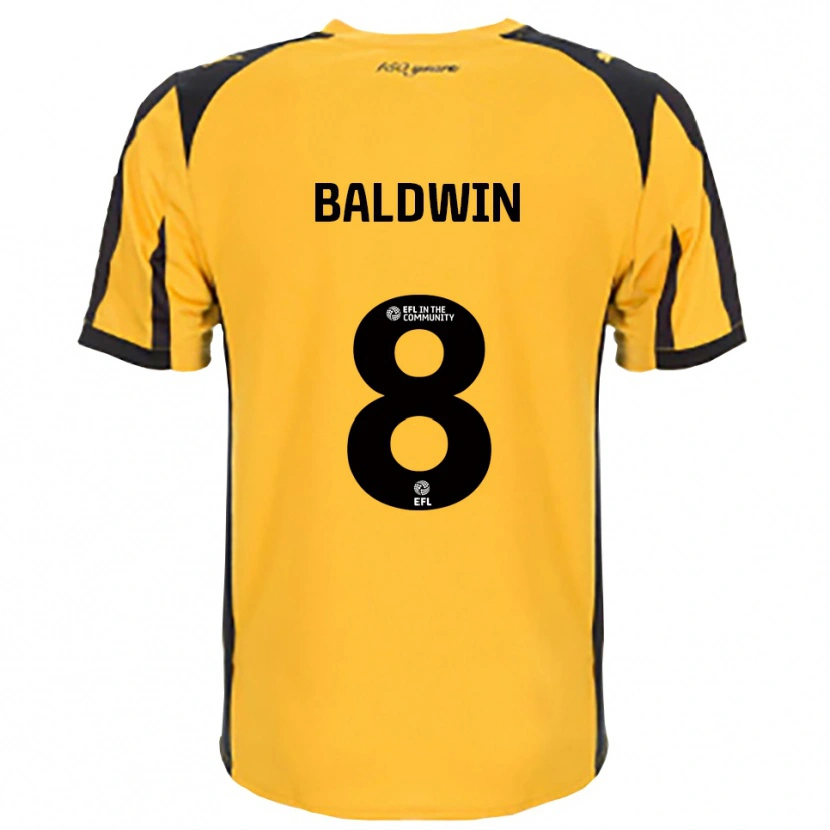 Danxen Hombre Camiseta Meg Baldwin #8 Naranja Negro 2ª Equipación 2025/26 La Camisa México
