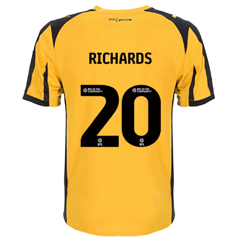 Danxen Hombre Camiseta Rico Richards #20 Naranja Negro 2ª Equipación 2025/26 La Camisa México