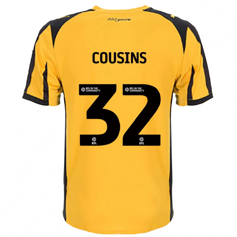 Danxen Hombre Camiseta Logan Cousins #32 Naranja Negro 2ª Equipación 2025/26 La Camisa México