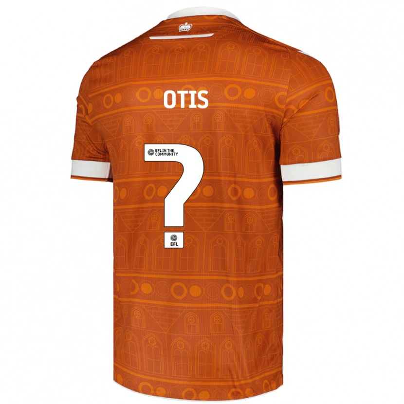 Danxen Hombre Camiseta Lewis Otis #0 Naranja Blanco 2ª Equipación 2025/26 La Camisa México