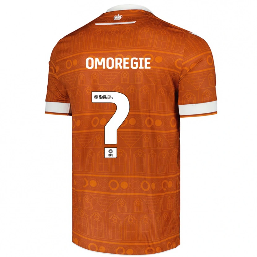 Danxen Hombre Camiseta Larry Omoregie #0 Naranja Blanco 2ª Equipación 2025/26 La Camisa México