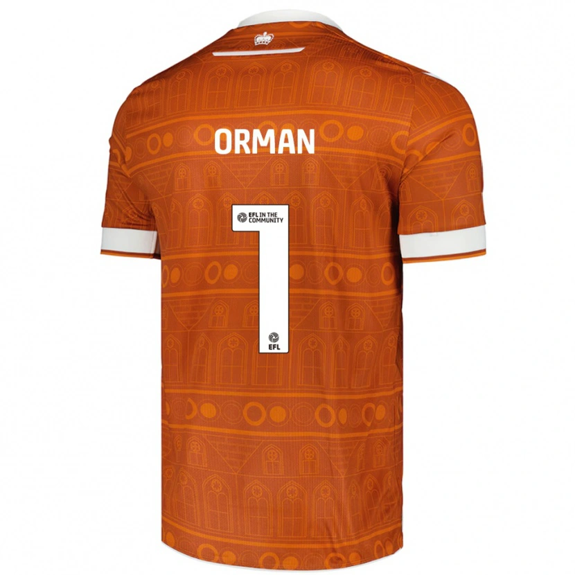 Danxen Hombre Camiseta Emily Orman #1 Naranja Blanco 2ª Equipación 2025/26 La Camisa México