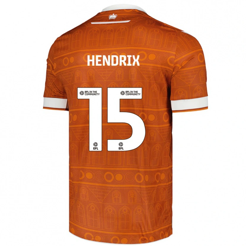 Danxen Hombre Camiseta Brooke Hendrix #15 Naranja Blanco 2ª Equipación 2025/26 La Camisa México