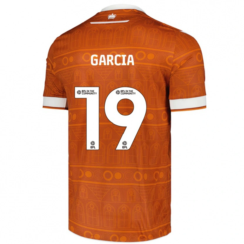 Danxen Hombre Camiseta Andre Garcia #19 Naranja Blanco 2ª Equipación 2025/26 La Camisa México