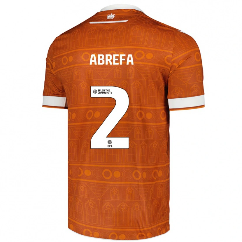 Danxen Hombre Camiseta Kelvin Abrefa #2 Naranja Blanco 2ª Equipación 2025/26 La Camisa México
