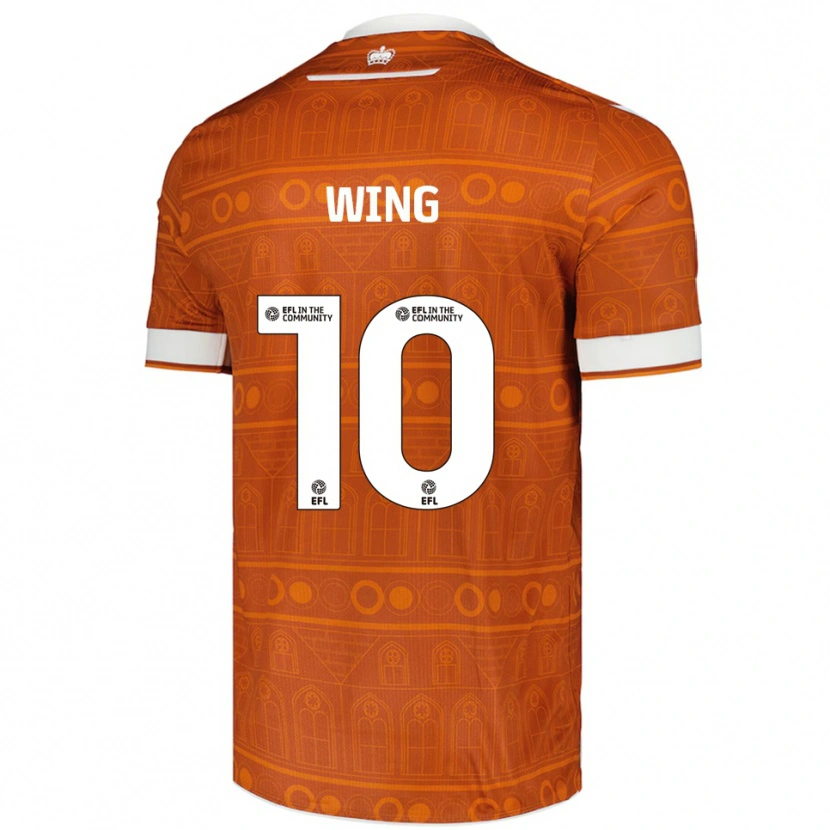 Danxen Hombre Camiseta Lewis Wing #10 Naranja Blanco 2ª Equipación 2025/26 La Camisa México