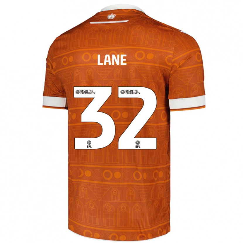 Danxen Hombre Camiseta Paddy Lane #32 Naranja Blanco 2ª Equipación 2025/26 La Camisa México