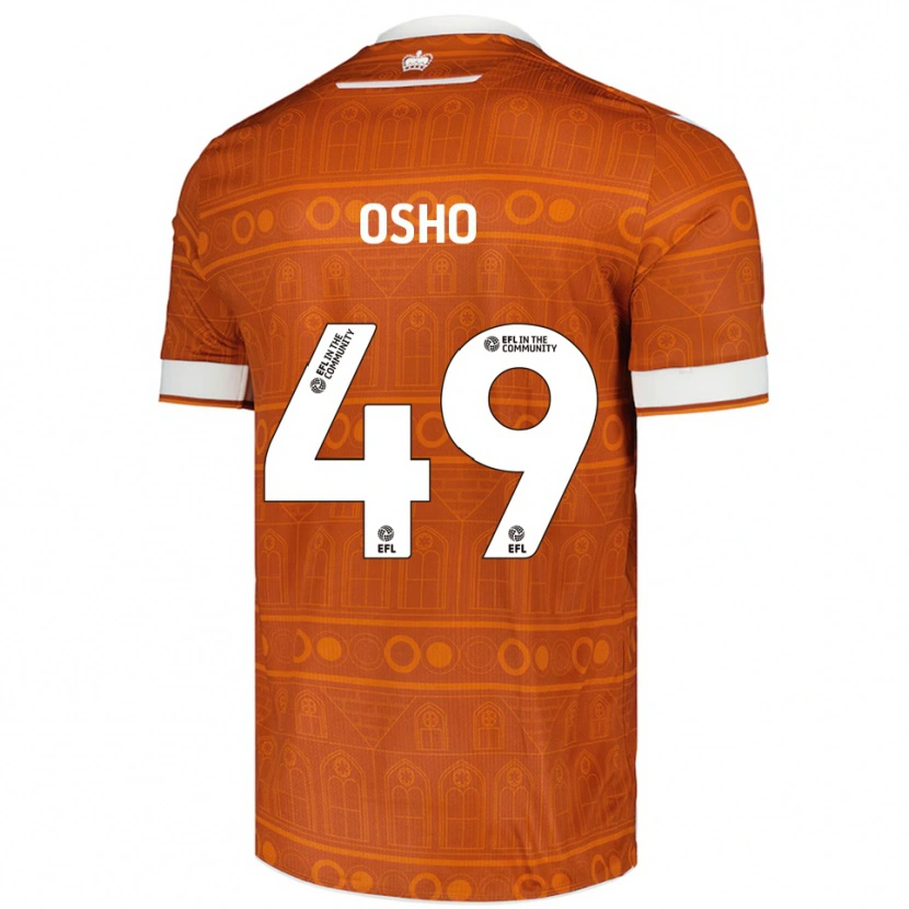 Danxen Hombre Camiseta Emmanuel Osho #49 Naranja Blanco 2ª Equipación 2025/26 La Camisa México