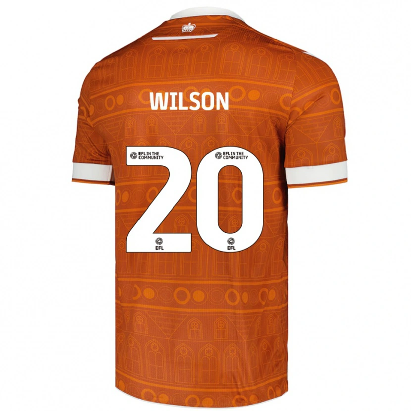 Danxen Hombre Camiseta Georgia Wilson #20 Naranja Blanco 2ª Equipación 2025/26 La Camisa México