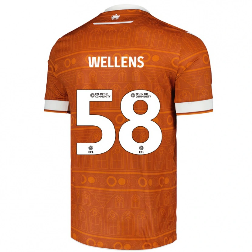 Danxen Hombre Camiseta Charlie Wellens #58 Naranja Blanco 2ª Equipación 2025/26 La Camisa México