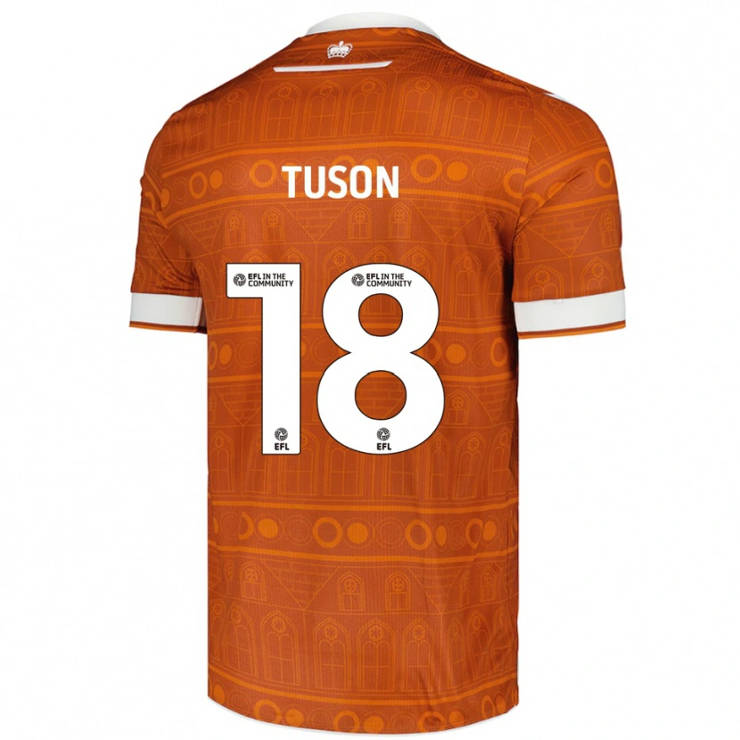 Danxen Hombre Camiseta Freya Meadows-Tuson #18 Naranja Blanco 2ª Equipación 2025/26 La Camisa México
