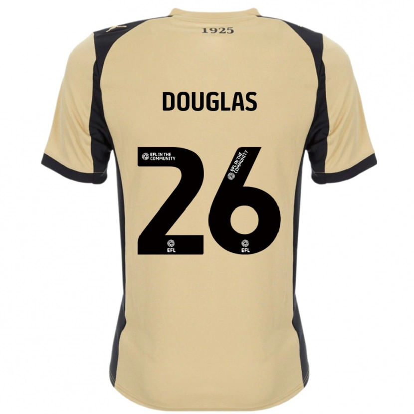 Danxen Hombre Camiseta Hamish Douglas #26 Dorado Negro 2ª Equipación 2025/26 La Camisa México