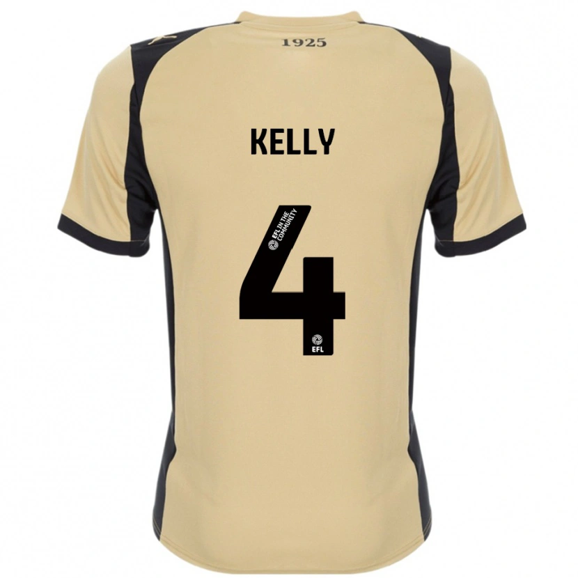 Danxen Hombre Camiseta Liam Kelly #4 Dorado Negro 2ª Equipación 2025/26 La Camisa México