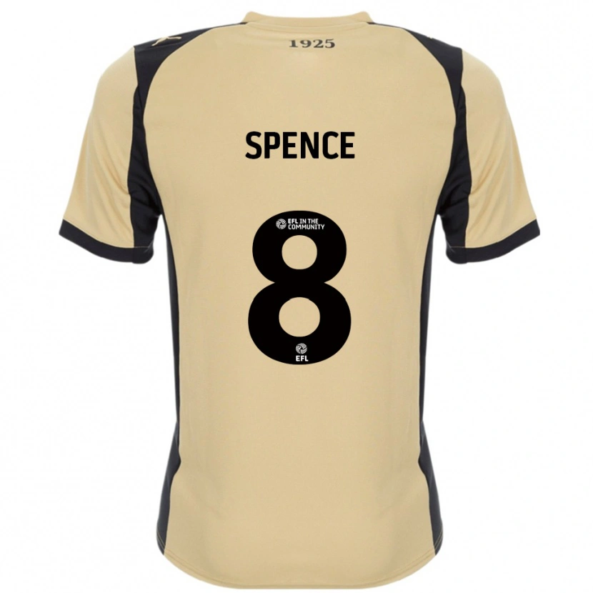 Danxen Hombre Camiseta Kian Spence #8 Dorado Negro 2ª Equipación 2025/26 La Camisa México