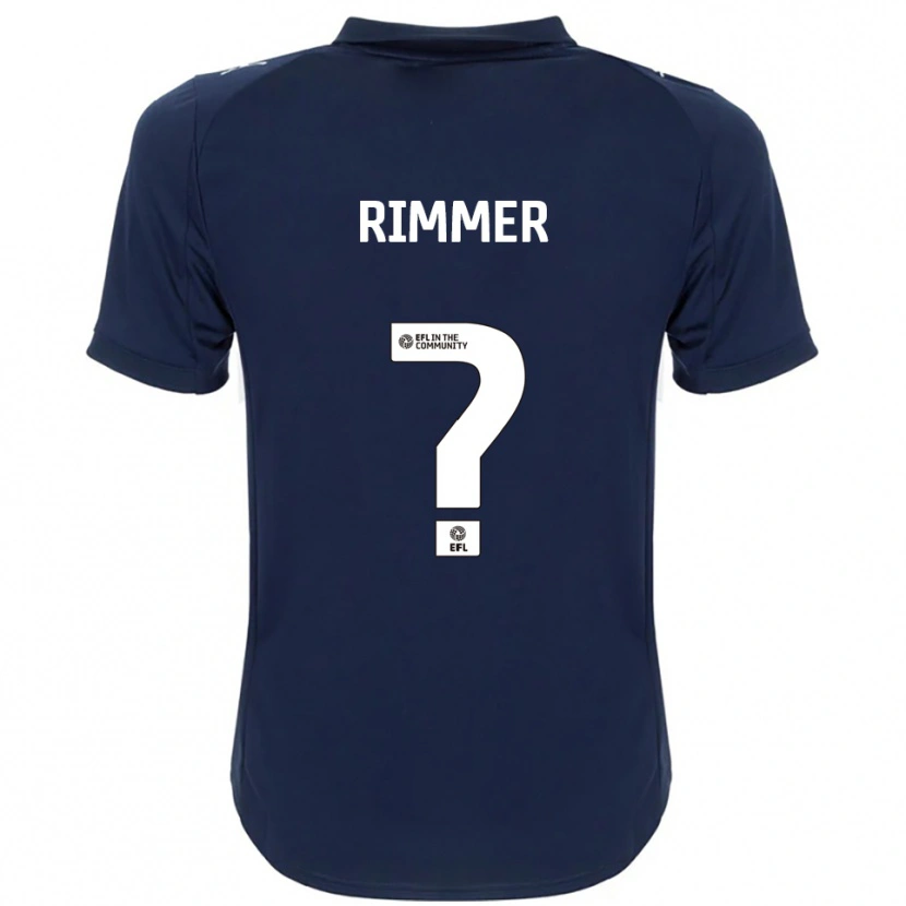 Danxen Hombre Camiseta Harry Rimmer #0 Azul Marino Blanco 2ª Equipación 2025/26 La Camisa México