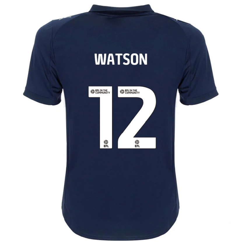 Danxen Hombre Camiseta Tom Watson #12 Azul Marino Blanco 2ª Equipación 2025/26 La Camisa México