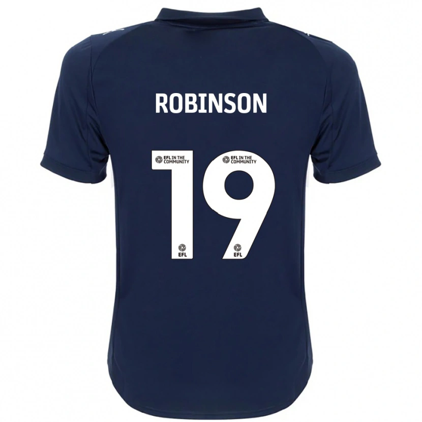 Danxen Hombre Camiseta Luke Robinson #19 Azul Marino Blanco 2ª Equipación 2025/26 La Camisa México