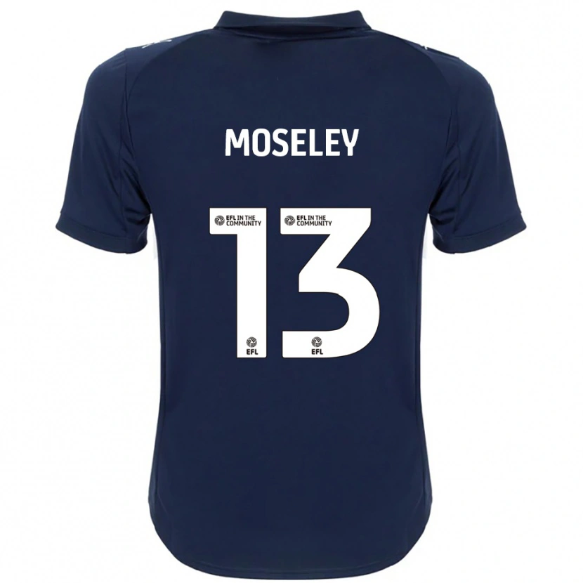 Danxen Hombre Camiseta Faye Moseley #13 Azul Marino Blanco 2ª Equipación 2025/26 La Camisa México
