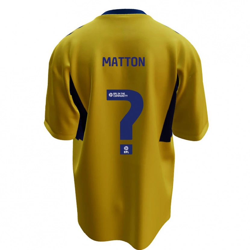 Danxen Hombre Camiseta Jack Matton #0 Amarillo Azul 2ª Equipación 2025/26 La Camisa México