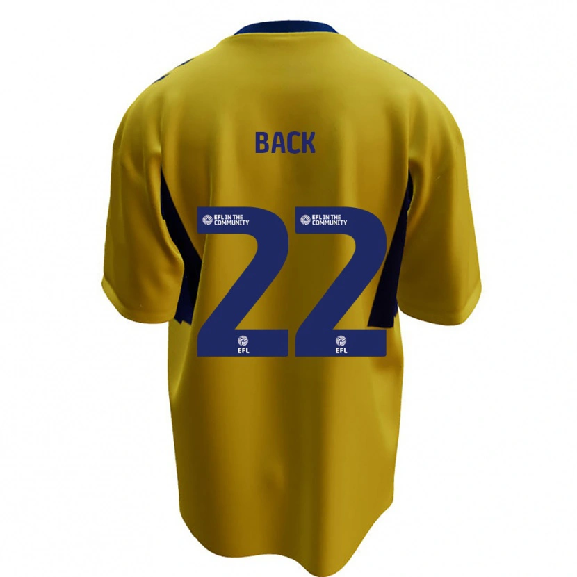 Danxen Hombre Camiseta Fin Back #22 Amarillo Azul 2ª Equipación 2025/26 La Camisa México