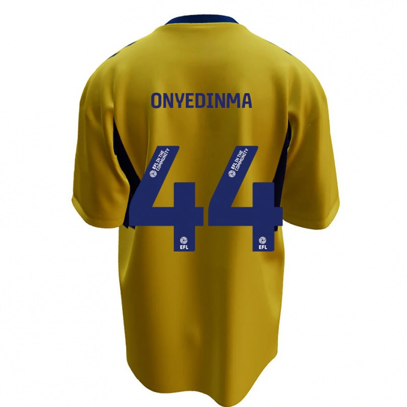 Danxen Hombre Camiseta Fred Onyedinma #44 Amarillo Azul 2ª Equipación 2025/26 La Camisa México