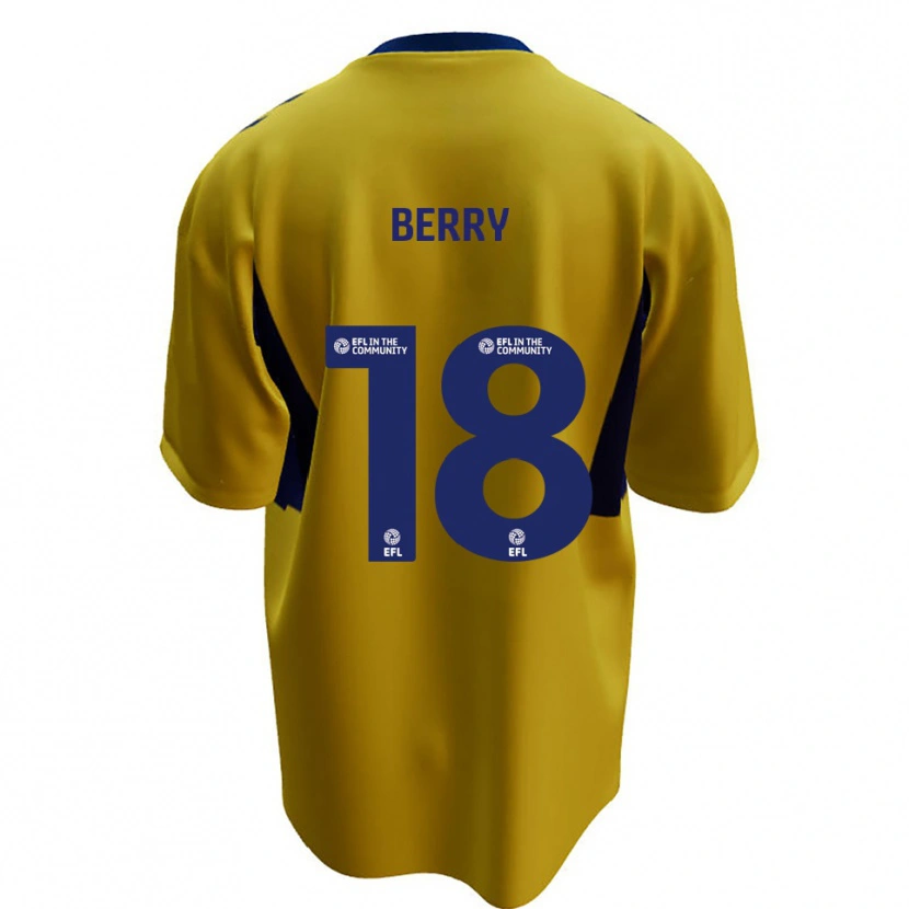 Danxen Hombre Camiseta James Berry #18 Amarillo Azul 2ª Equipación 2025/26 La Camisa México