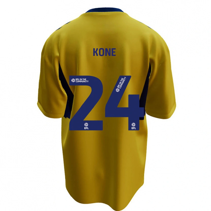 Danxen Hombre Camiseta Richard Kone #24 Amarillo Azul 2ª Equipación 2025/26 La Camisa México