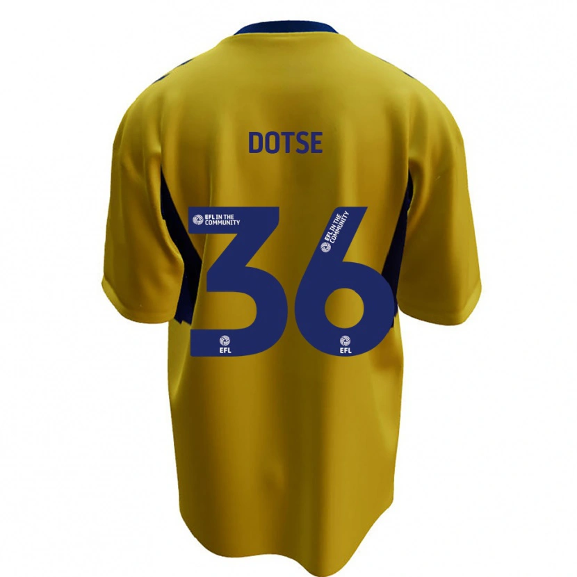 Danxen Hombre Camiseta Jahiem Dotse #36 Amarillo Azul 2ª Equipación 2025/26 La Camisa México