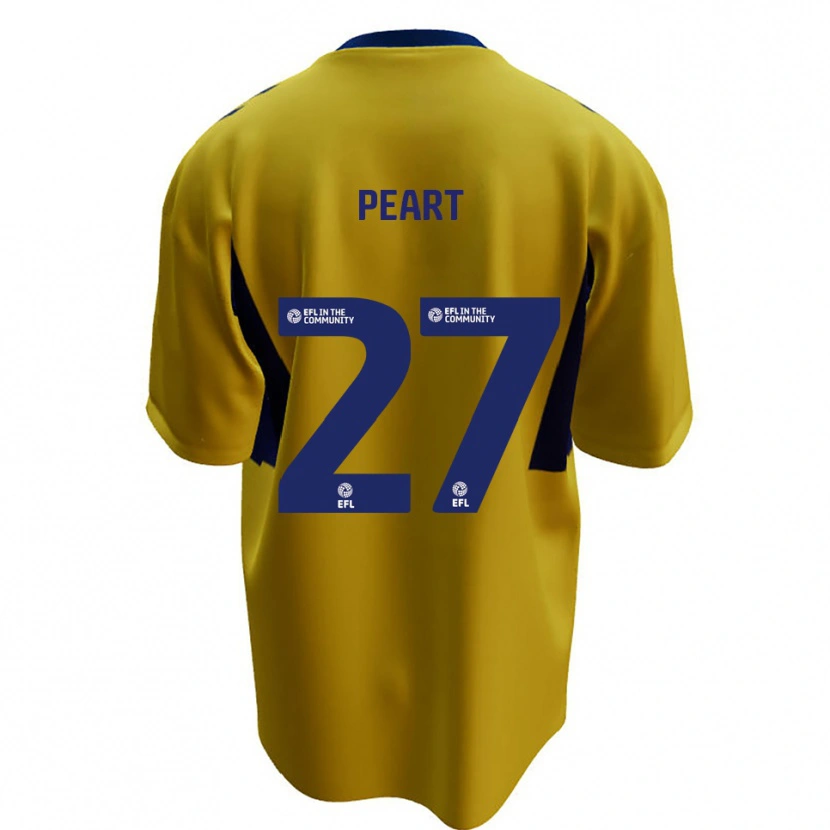 Danxen Hombre Camiseta Brody Peart #27 Amarillo Azul 2ª Equipación 2025/26 La Camisa México