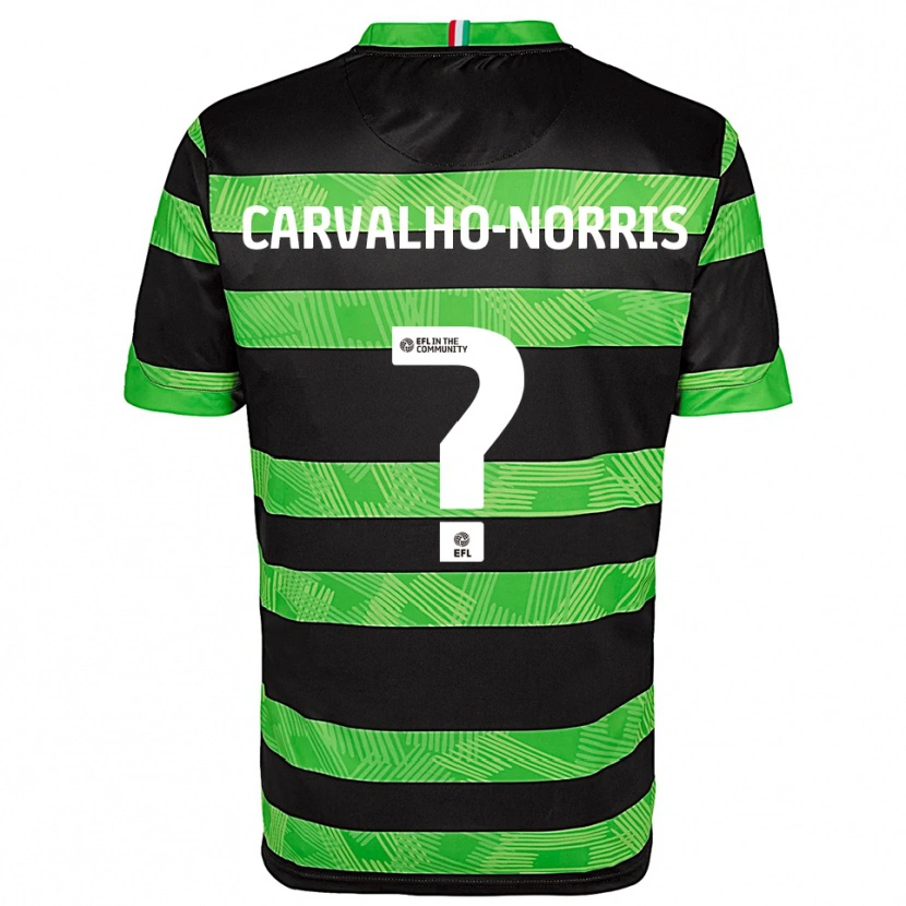 Danxen Hombre Camiseta Tom Carvalho-Norris #0 Negro Verde 2ª Equipación 2025/26 La Camisa México