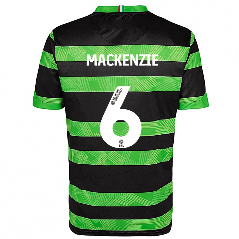Danxen Hombre Camiseta Hannah Mackenzie #6 Negro Verde 2ª Equipación 2025/26 La Camisa México