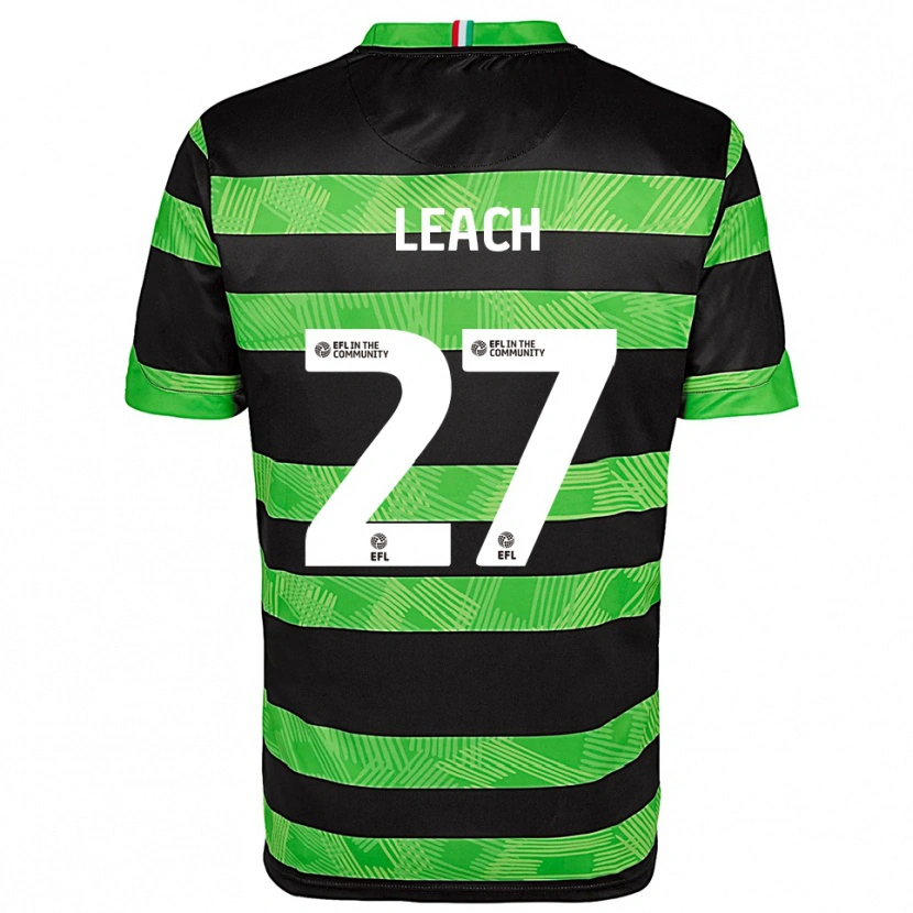Danxen Hombre Camiseta Ed Leach #27 Negro Verde 2ª Equipación 2025/26 La Camisa México