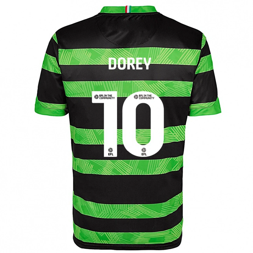 Danxen Hombre Camiseta Ellie Dorey #10 Negro Verde 2ª Equipación 2025/26 La Camisa México