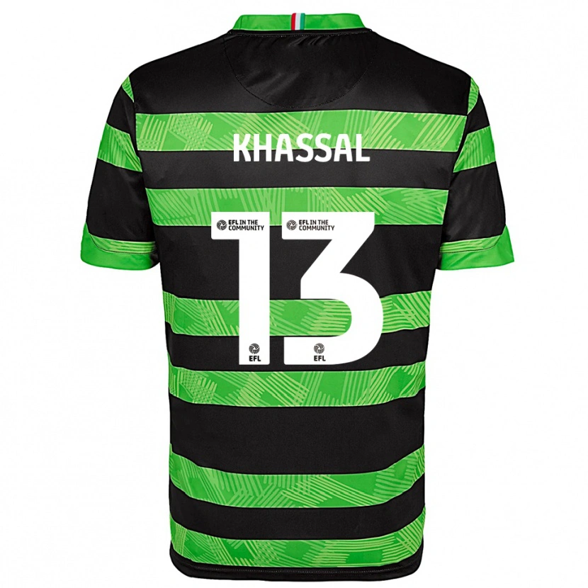 Danxen Hombre Camiseta Cherelle Khassal #13 Negro Verde 2ª Equipación 2025/26 La Camisa México