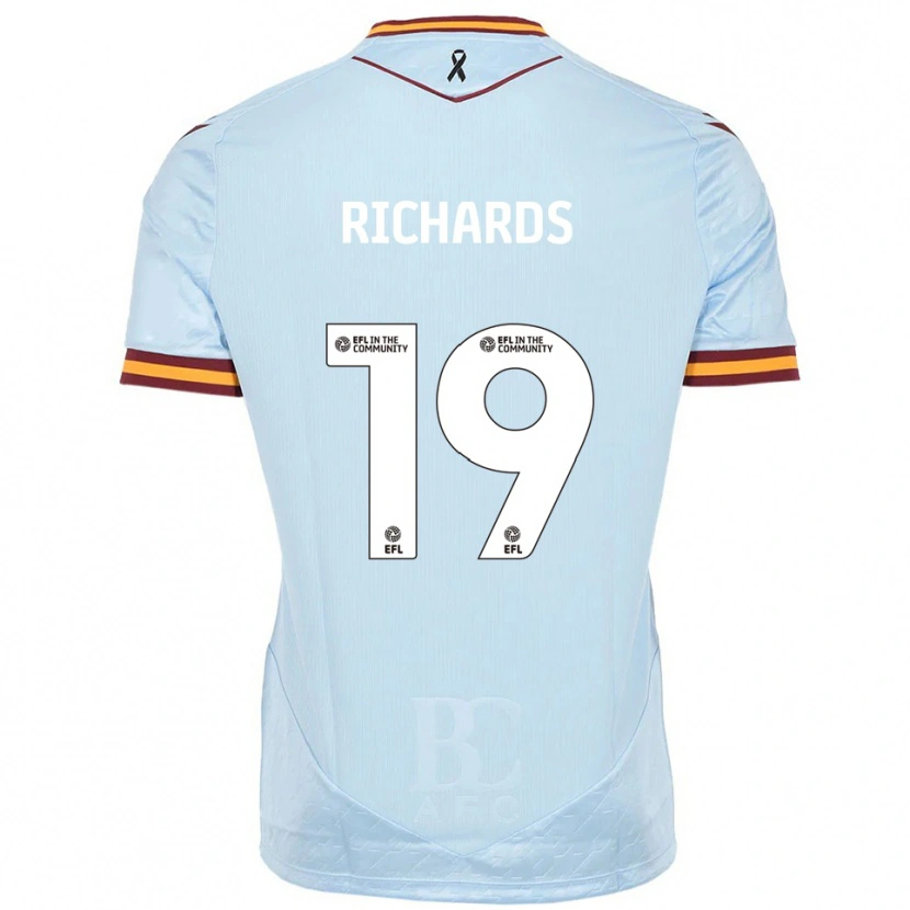 Danxen Hombre Camiseta Lewis Richards #19 Celeste 2ª Equipación 2025/26 La Camisa México