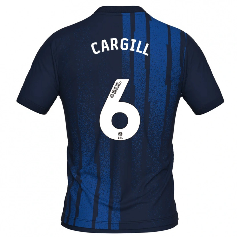 Danxen Hombre Camiseta Baily Cargill #6 Azul Marino Blanco 2ª Equipación 2025/26 La Camisa México