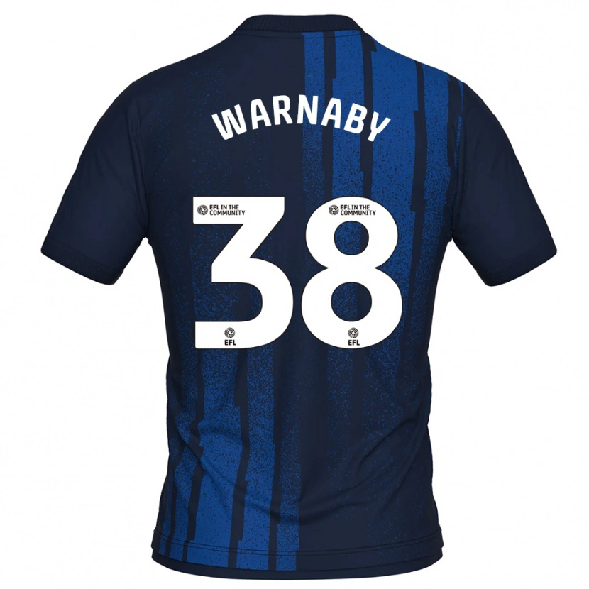 Danxen Hombre Camiseta Lewis Warnaby #38 Azul Marino Blanco 2ª Equipación 2025/26 La Camisa México