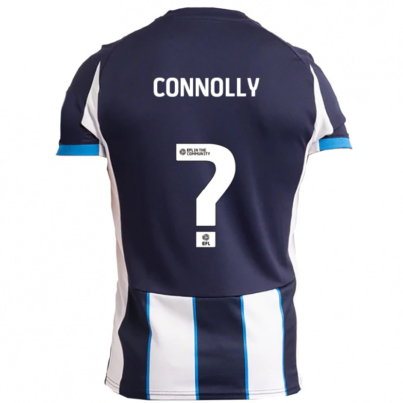 Danxen Hombre Camiseta Denika Connolly #0 Blanco Azul Marino 2ª Equipación 2025/26 La Camisa México