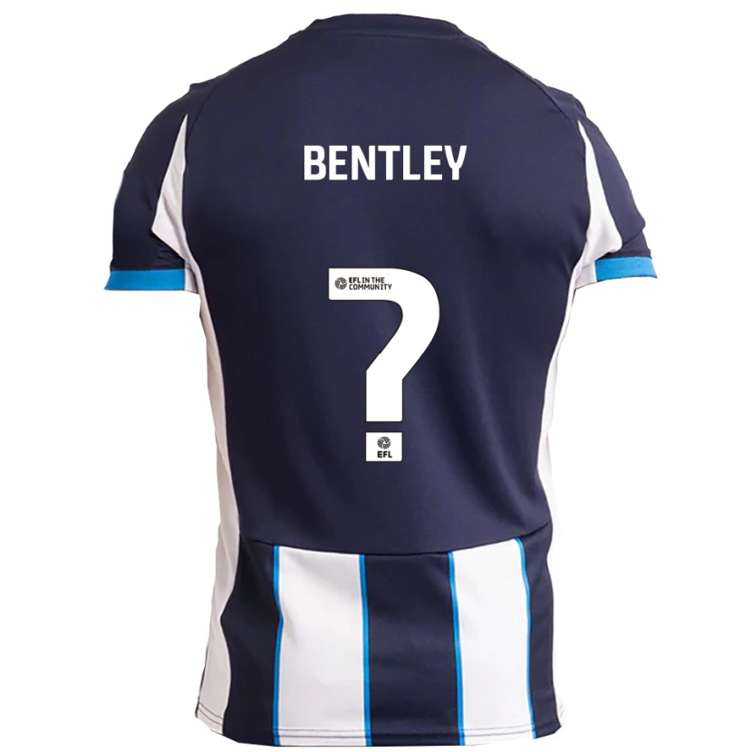 Danxen Hombre Camiseta Kenzie Bentley #0 Blanco Azul Marino 2ª Equipación 2025/26 La Camisa México
