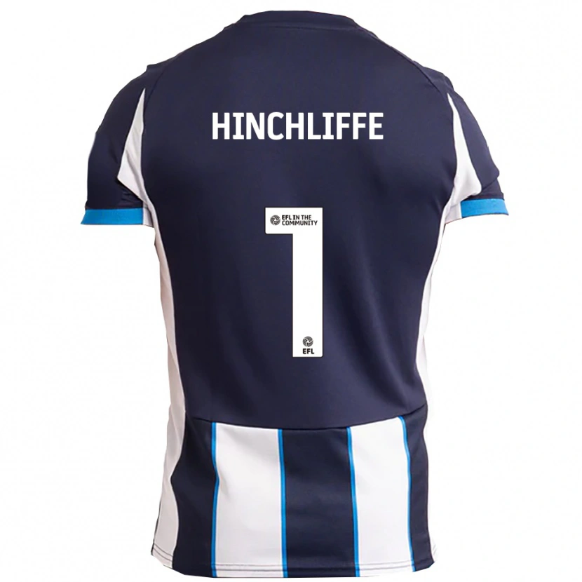 Danxen Hombre Camiseta Ben Hinchliffe #1 Blanco Azul Marino 2ª Equipación 2025/26 La Camisa México