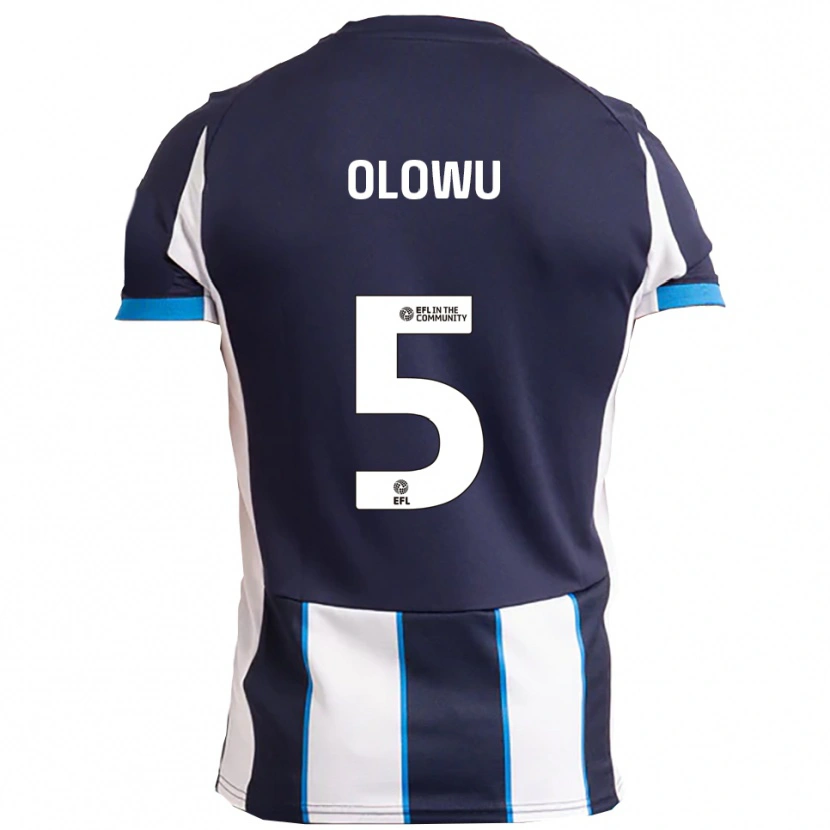 Danxen Hombre Camiseta Joseph Olowu #5 Blanco Azul Marino 2ª Equipación 2025/26 La Camisa México