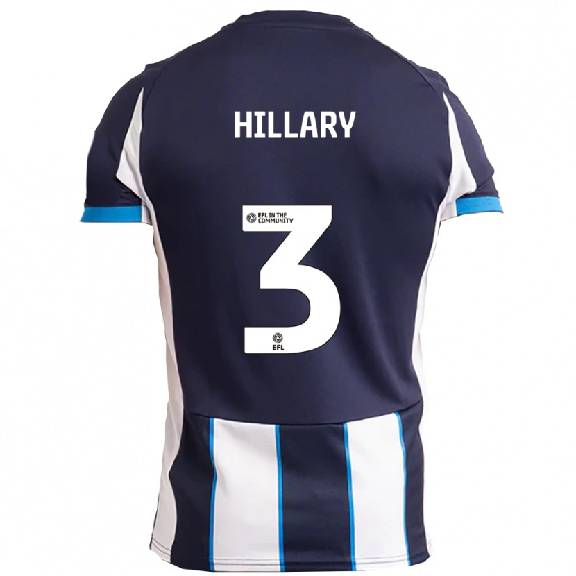 Danxen Hombre Camiseta Joe Hillary #3 Blanco Azul Marino 2ª Equipación 2025/26 La Camisa México