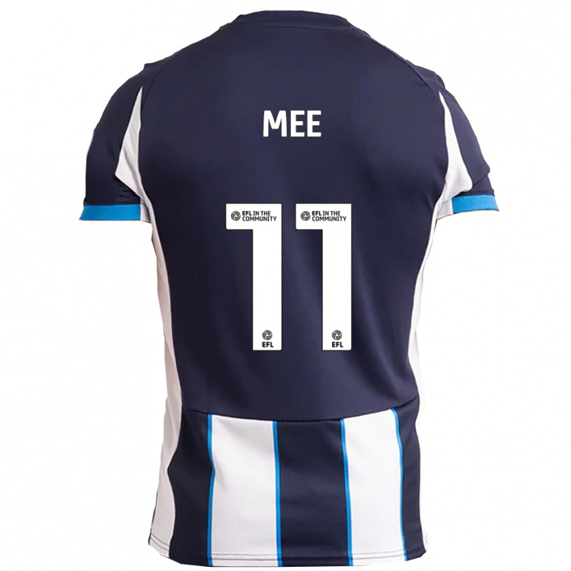 Danxen Hombre Camiseta Ashton Mee #11 Blanco Azul Marino 2ª Equipación 2025/26 La Camisa México