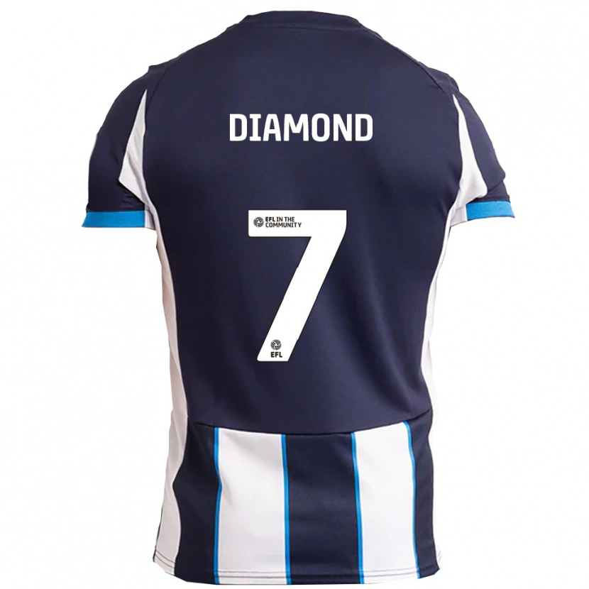 Danxen Hombre Camiseta Jack Diamond #7 Blanco Azul Marino 2ª Equipación 2025/26 La Camisa México