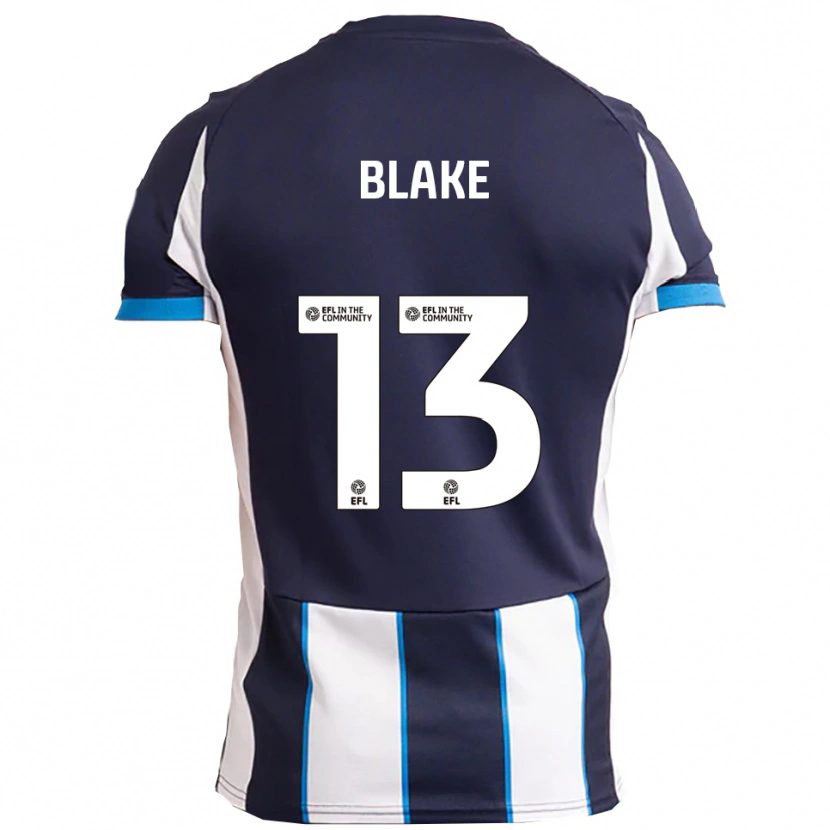 Danxen Hombre Camiseta Billy Blake #13 Blanco Azul Marino 2ª Equipación 2025/26 La Camisa México
