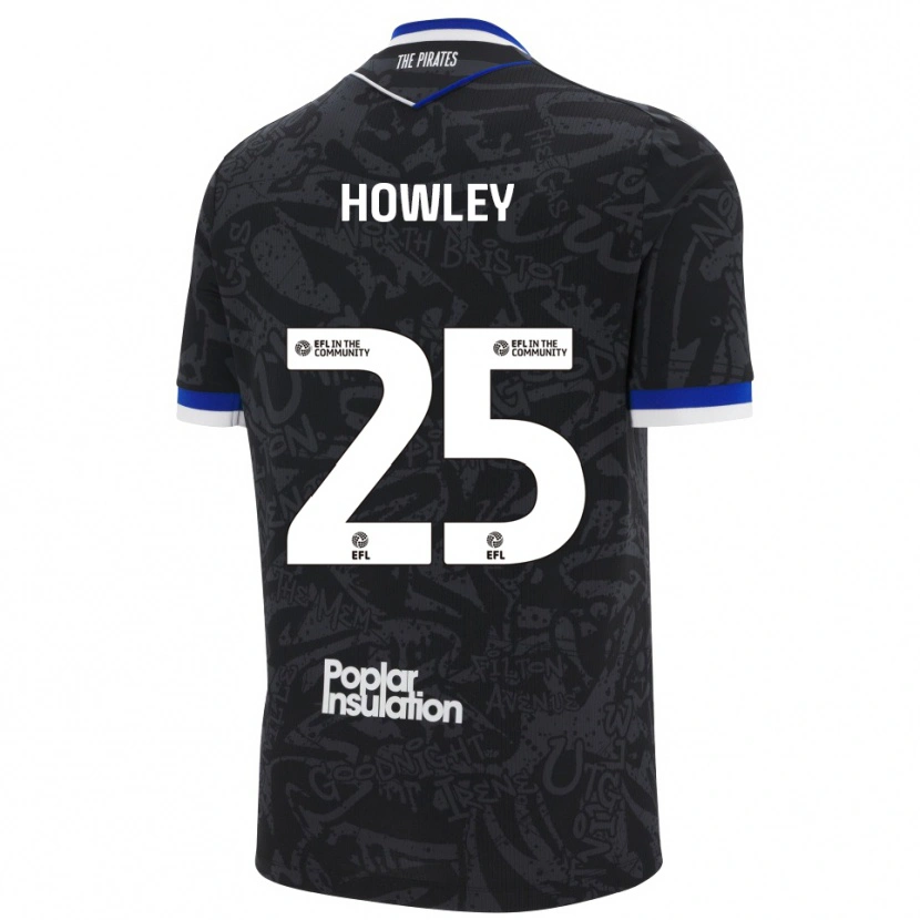 Danxen Hombre Camiseta Ryan Howley #25 Negro Blanco 2ª Equipación 2025/26 La Camisa México