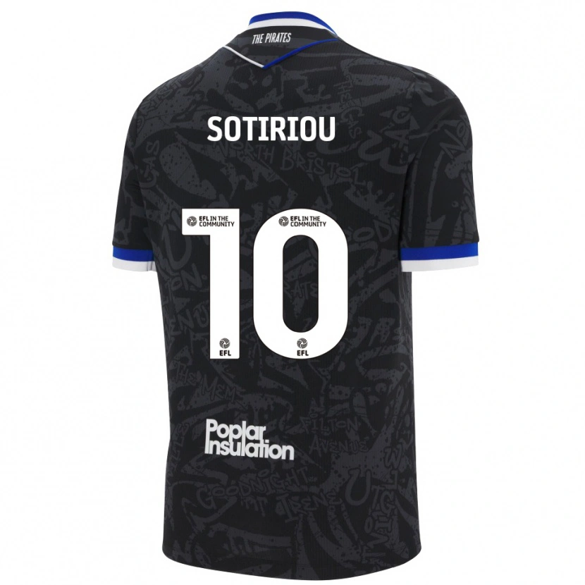 Danxen Hombre Camiseta Ruel Sotiriou #10 Negro Blanco 2ª Equipación 2025/26 La Camisa México