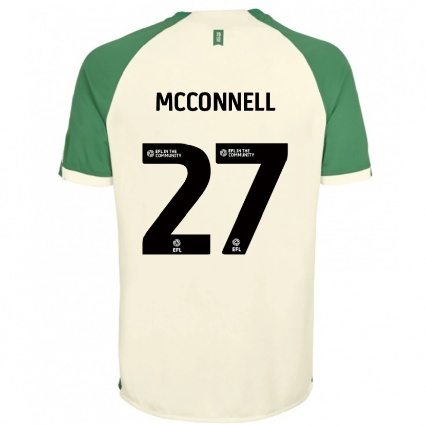 Danxen Hombre Camiseta Glenn Mcconnell #27 Blanco Hueso Verde 2ª Equipación 2025/26 La Camisa México