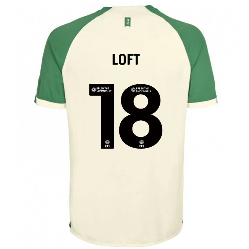 Danxen Hombre Camiseta Ryan Loft #18 Blanco Hueso Verde 2ª Equipación 2025/26 La Camisa México